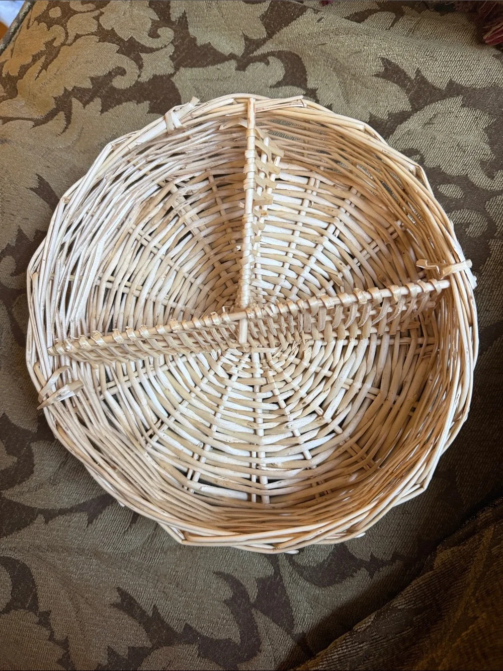 Vintage Scandinavian Handmade  Straw Ornaments set of 10 with basket